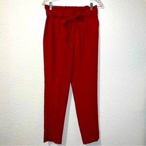 Express red ankle high rise pants